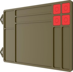 Pistol Gun Cleaning Mat, Thick Gun Cleaning Pad with Magnetic Organizer Parts Tr
