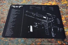 Gun Cleaning Mat for 1911 Breakdown Schematics Parts Diagram