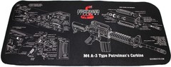 Bushmaster 28″X12″ Neoprene Schematic Gun Cleaning Mat, Matte Black 93686