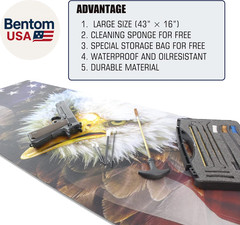 Gun Cleaning Mat, Large Size 16″X43″ Inch Cleaning Mat Include Gun Cleaning Kits