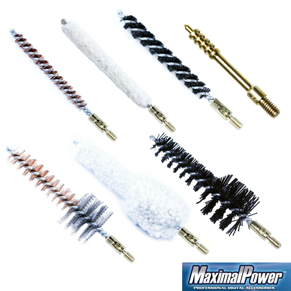 Aftermarket Firearm Cleaning Bore Brushes 7PC Kit – Sizes .22/.243/.270/.30 CAL