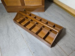 Vintage Rustic Wood Gun Cleaning Tool Box Maintenance + Caddy N49