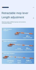 Three Section Telescopic Car Mop Double Brush Head Roof Window Cleaning Tool
