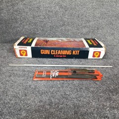 Hoppes No 9 Vintage Gun Cleaning Kit Orange Case Original Box READ