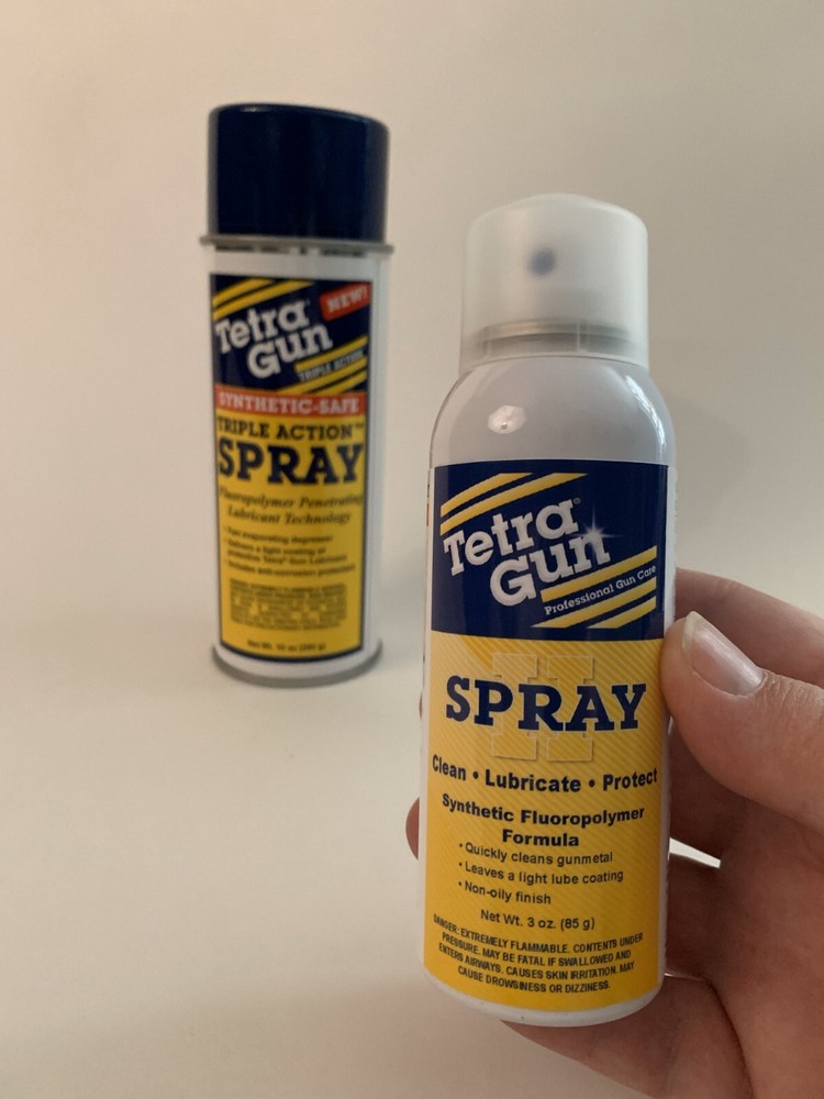 Tetra Gun spray II 3 oz. aka Triple Action CLP lube formula delivers