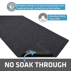 (Large (16″ x 59″) – Charcoal) – Drymate Gun Cleaning Pad, Premium Gun…