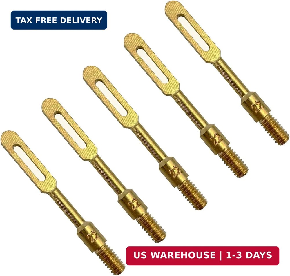 Solid Brass Gun Patch Holder Shotgun Cleaning Kit 12 Gauge Cloth Slotted Tip for