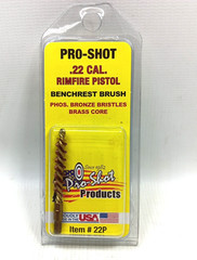 Pro-Shot Bore Brush For .22 Caliber Pistol #8-32 Threads Bronze Bristles – 22P