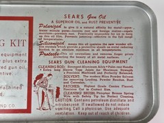 Vintage Sears Roebuck and Co. No.6 20221 12-16 GA Gun Cleaning Kit Metal Case