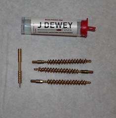 6.5 MM Bronze Brushes – Lot of 3 – + Dewey 6.5 Brass Jag 8-32 threaded $3 ship