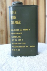 Military “Rifle Bore Cleaner” 8 Oz / 1974 / 3/4 Full / M6305