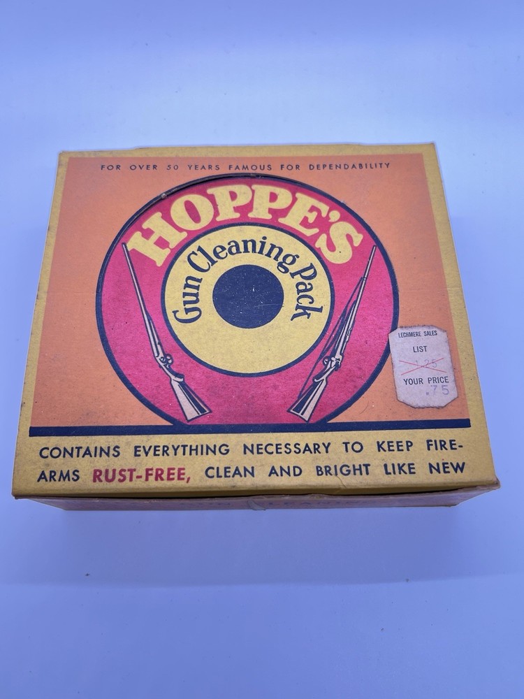 Vintage Hoppe’s Gun Cleaning Pack in Original Box w/No. 9 Cleaning Oil & Grease.