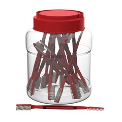 Birchwood Casey Dual End Nylon Cleaning Brushes 25 Pack Red in Plastic Tub
