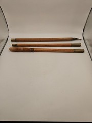 Vintage 3 pc Wood Wooden Rifle Shotgun Gun Barrel Cleaning Rod w/ Brass Jag Tip