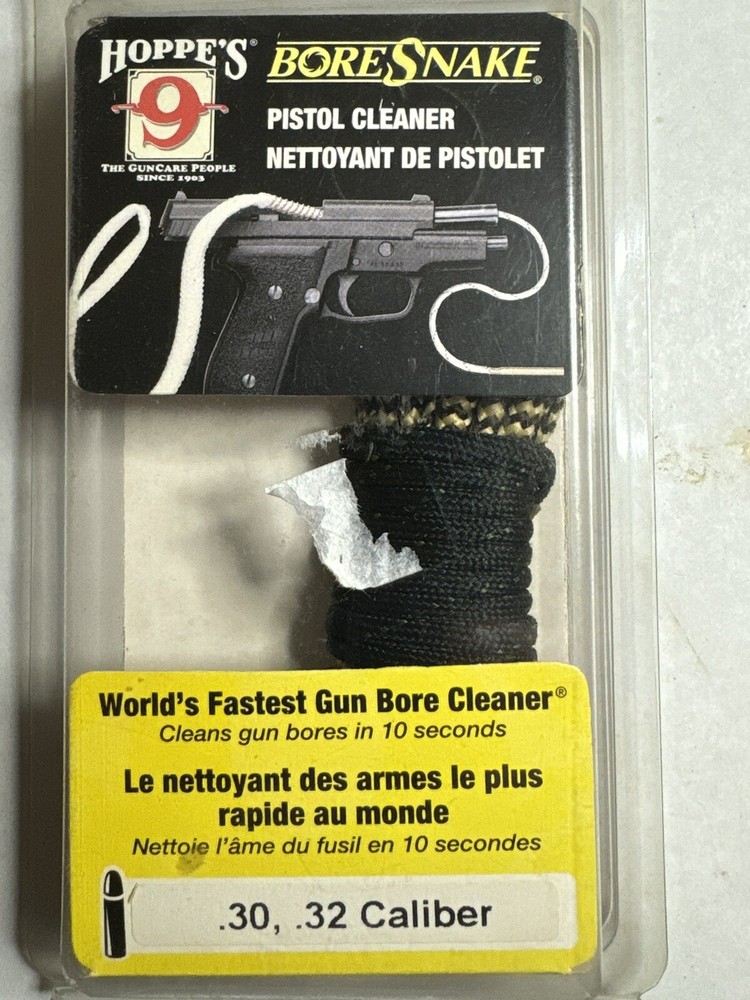 Hoppe’s 9 pistol bore snake cleaner .30 or .32 caliber item #24001