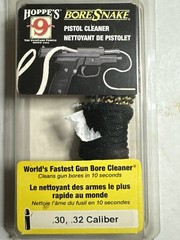 Hoppe’s 9 pistol bore snake cleaner .30 or .32 caliber item #24001