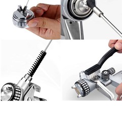 19-Piece Stainless Steel Bristle Gun Brush Pistol Nylon Rod Handgun Cleaning Kit