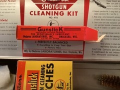 Vintage OUTERS Gunslick Shotgun Gun Cleaning Kit 16ga Gauge Rod Tools Case NICE