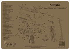 For Smith & Wesson M&P Premium Armorers Gun Cleaning Mat Cerus Gear FDE