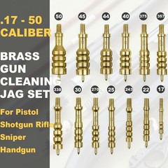 Solid Brass Gun Cleaning Jag Set, Gun Cleaning Jag for Rifle Cleaning and Mainte