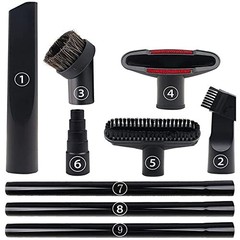 Vacuum Attachments Set – 1 1/4 Inch – 9 Pack – Cleaning Kit