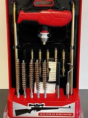 Rifle Cleaning Kit 22 Caliber Locking Chuck Case Stand Birchwood Casey Open Box