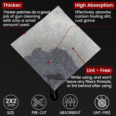 Gun Cleaning Supplies Set in Storage Box – Gun Cleaning Patches and Long Cotton
