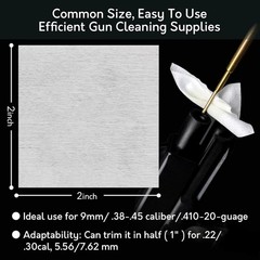 Gun Cleaning Patches Lint-Free Absorbent Multi-Size Bulk 1800pcs