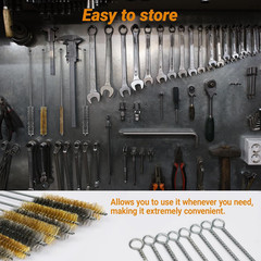 16Pcs Tube Cleaning Brush, Brass Stainless Steel Engine Cleaning