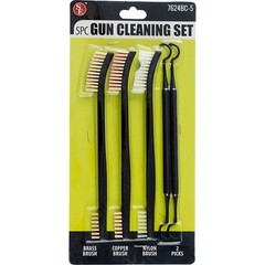 Gun Rifle Pistol Cleaning Brushes and Double Ended Picks 5 Pc 7″ Set NEW