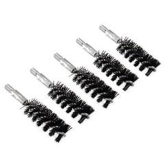 5 Pcs Nylon Bristle Bore Cleaning Brush for Rifle Pistol, .40 cal 50 Patches