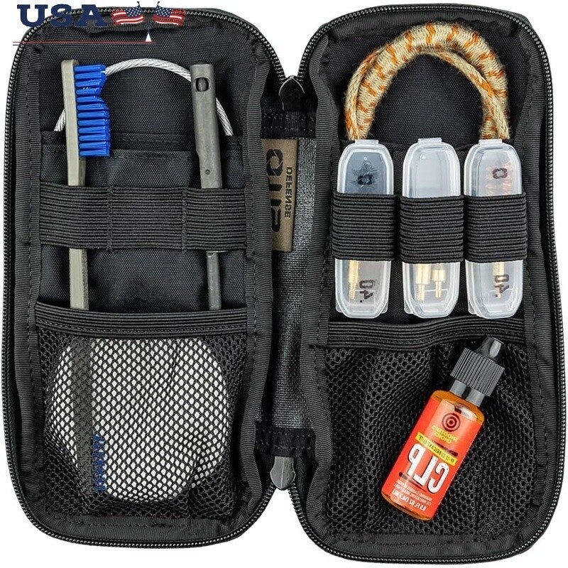 Gun Cleaning Kit Quick Breech-to-Muzzle Tool Portable Maintenance Accessories US