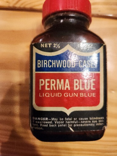 Vintage Collectible Brown Bottle Birchwood Casey Perma Blue RARE Hard To Find