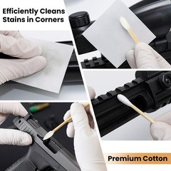 400 Pcs Gun Cleaning Patches + 200 Pcs Gun Cleaning Swabs, Gun Cleaning Suppl…