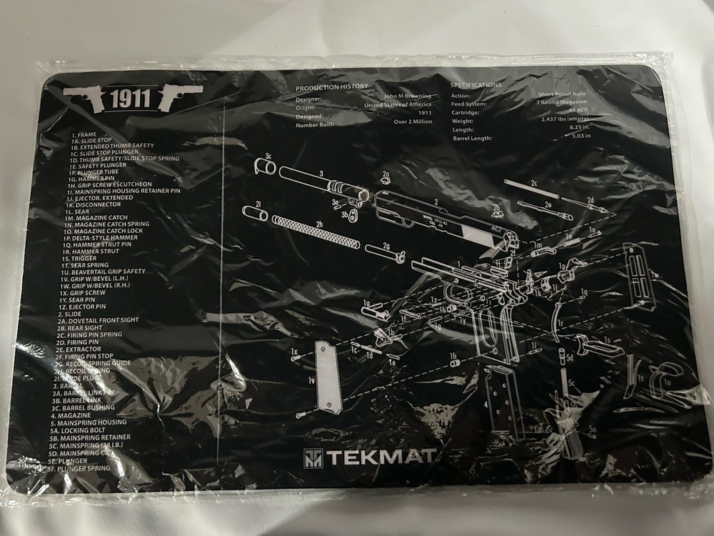 TekMat Ultra Premium Handgun Cleaning Mat 1911 Brand New Sealed