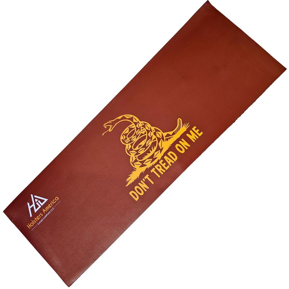 Pistol LEATHER Mat GUN Rifle CLEANING MAT DON’T TREAD ON ME measures 12″ X 36″