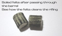 VFG REGULAR felts for cleaning rod system — 13 sizes available! Bulk Size Wool