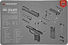 Sig Sauer P365 Black Gun Cleaning Mat for Firearm Maintenance