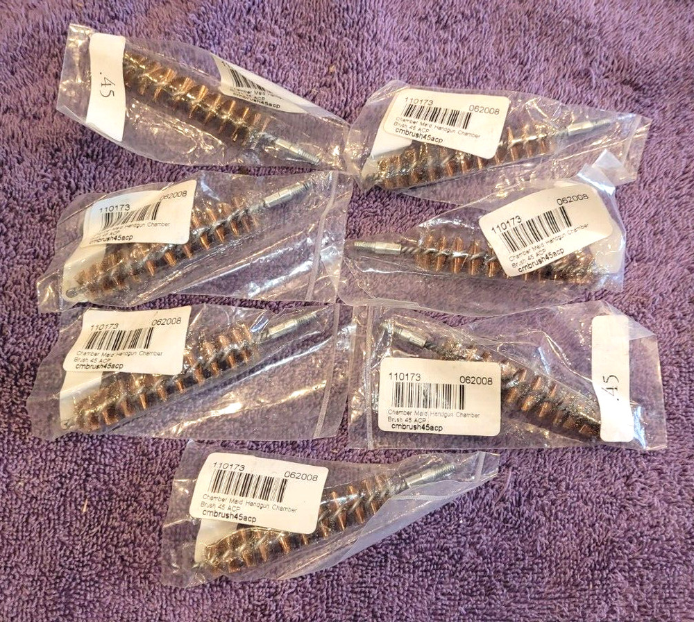 .45ACP HANDGUN CHAMBER BRUSHES LOT OF 7 HIGH QUALITY NOS