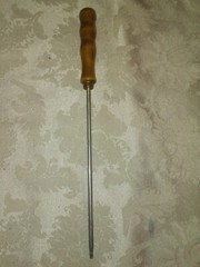 NOS VINTAGE Wood .22 CALIBER ALUMINUM Replacement handle 12 1/8 in. mail end