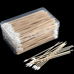 Gun Cleaning Tips Cotton Grease Oil Cleaner Rifle Pistol Weapon Wood Swabs 300pc