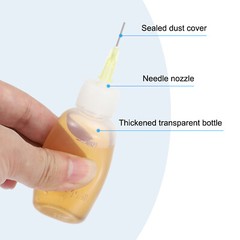 30ml 1oz Needle Oiler,2Pcs Glue Applicator Bottle with 2Pcs Stainless Needle Tip