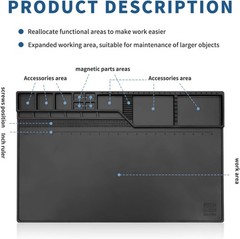 SL-CK-003 Cleaning Mat – Large 49’x16′ Workbench Mat with Magnetic Pad Organi…