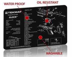 TekMat® Gun Cleaning and Repair Mat for Glock Pistols, 11″ x 17″ Neoprene Rubber