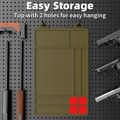 Pistol Gun Cleaning Mat, Thick Gun Cleaning Pad with Magnetic Organizer Parts Tr
