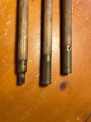 Vintage Shotgun Cleaning Rod 3 Pc Wooden Brass Gun Cleaning Rod 36” Antique