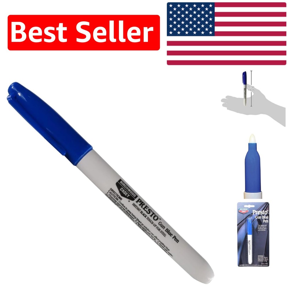 All-in-One Presto Gun Blue Pen for Instant Firearm Scratch Repair – 0.3mm Tip