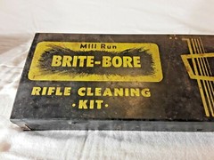Vintage Mill Run Brite Bore Rifle Gun Cleaning Kit w/ Brite Bore Lubricating Oil