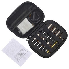 Gun Cleaning Kit 19Pc – Brass Bore Cleaning Brush Set – Firearm Maintenance
