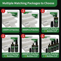1500PCS Gun Cleaning Patches+CLP Oil,2″x2″ Lint Free Gun Cleaning Cloth